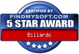 FindMySoft 5 star award